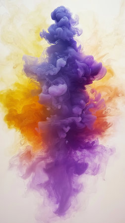Colorful ink in water on a white background. Abstract background.の素材