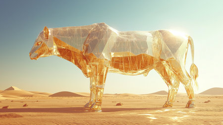 Horse in the Sahara desert, Morocco. 3d rendering.の素材