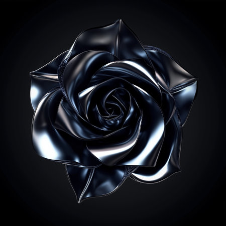 Black rose on a black background. 3d rendering, 3d illustration.の素材