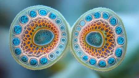 3D Illustration of a Neisseria gonorrhoeaeの素材