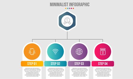 Business data visualization. Process chart. Abstract elements of graph, diagram with steps, options, parts or processes. Vector business template for presentation. Creative concept for infographic.のイラスト素材