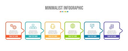 Business data visualization. Process chart. Abstract elements of graph, diagram with steps, options, parts or processes. Vector business template for presentation. Creative concept for infographic.のイラスト素材