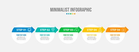 Business data visualization. Process chart. Abstract elements of graph, diagram with steps, options, parts or processes. Vector business template for presentation. Creative concept for infographic.のイラスト素材