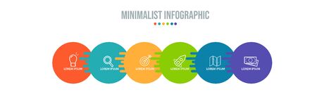 Business data visualization. Process chart. Abstract elements of graph, diagram with steps, options, parts or processes. Vector business template for presentation. Creative concept for infographic.のイラスト素材
