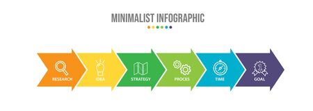 Business data visualization. Process chart. Abstract elements of graph, diagram with steps, options, parts or processes. Vector business template for presentation. Creative concept for infographic.のイラスト素材