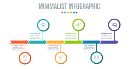 Business data visualization. Process chart. Abstract elements of graph, diagram with steps, options, parts or processes. Vector business template for presentation. Creative concept for infographic.のイラスト素材