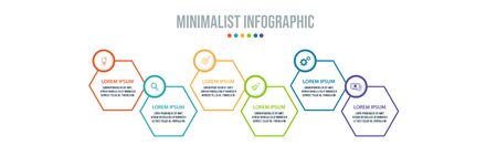 Business data visualization. Process chart. Abstract elements of graph, diagram with steps, options, parts or processes. Vector business template for presentation. Creative concept for infographic.のイラスト素材