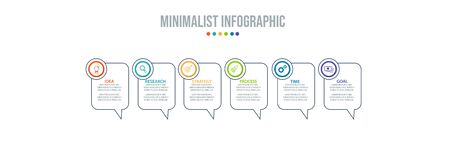 Business data visualization. Process chart. Abstract elements of graph, diagram with steps, options, parts or processes. Vector business template for presentation. Creative concept for infographic.のイラスト素材