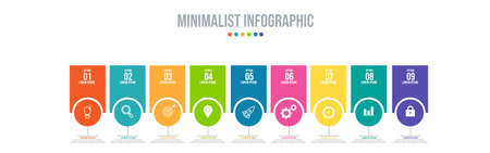 Business data visualization. Process chart. Abstract elements of graph, diagram with steps, options, parts or processes. Vector business template for presentation. Creative concept for infographic.のイラスト素材