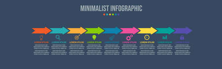 Business data visualization. Process chart. Abstract elements of graph, diagram with steps, options, parts or processes. Vector business template for presentation. Creative concept for infographic.のイラスト素材