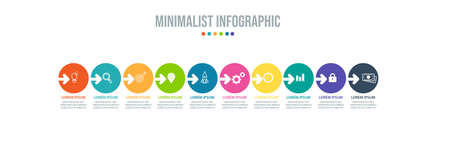 Business data visualization. Process chart. Abstract elements of graph, diagram with steps, options, parts or processes. Vector business template for presentation. Creative concept for infographic.のイラスト素材