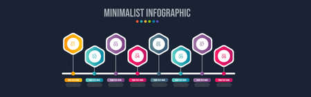 Business data visualization. Process chart. Abstract elements of graph, diagram with steps, options, parts or processes. Vector business template for presentation. Creative concept for infographic.のイラスト素材