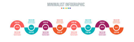 Business data visualization. Process chart. Abstract elements of graph, diagram with steps, options, parts or processes. Vector business template for presentation. Creative concept for infographic.のイラスト素材