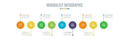 Business data visualization. Process chart. Abstract elements of graph, diagram with steps, options, parts or processes. Vector business template for presentation. Creative concept for infographic.のイラスト素材