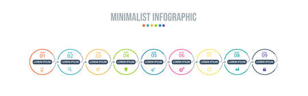 Business data visualization. Process chart. Abstract elements of graph, diagram with steps, options, parts or processes. Vector business template for presentation. Creative concept for infographic.のイラスト素材