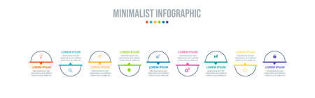Business data visualization. Process chart. Abstract elements of graph, diagram with steps, options, parts or processes. Vector business template for presentation. Creative concept for infographic.のイラスト素材