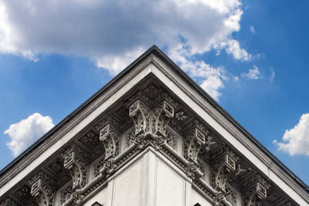 detail of the roof of the old buildingの写真素材
