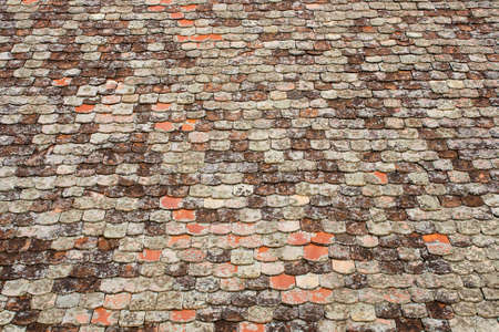Texture of the old roof tileの写真素材
