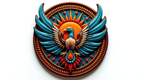 Eagle head on a white background with space for your text.の素材