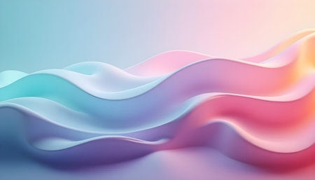 Abstract colorful background with wavy lines and waves. Vector illustration.の素材
