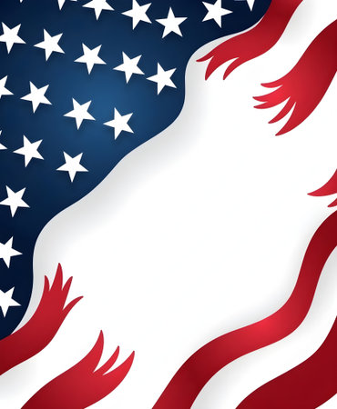 American flag background with place for your text. Vector illustration EPS10の素材