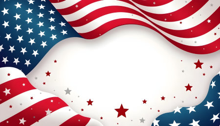 American flag background with stars and stripes. Vector Illustration EPS10の素材