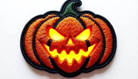 Halloween pumpkin decoration on white background, close up. Halloween conceptの素材