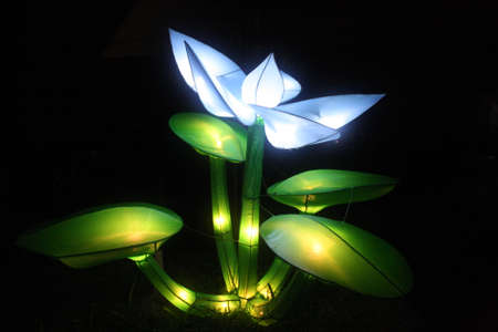 The lantern park in Jogjakarta provides its own entertainment in the form of lanterns that have various formsの写真素材