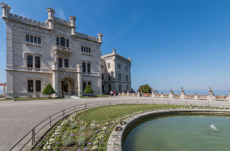 Miramare Castle (Italian: Castello di Miramare; German: Schloss Miramar; Slovene: Grad Miramar) is a 19th-century castle on the Gulf of Trieste near Trieste, northeastern Italy. It was built from 1856 to 1860 for Austrian Archduke Ferdinand Maximilian andのeditorial素材