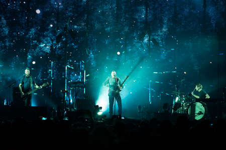 Milan, Italy. 17th October 2017. Icelandic post-rock band Sigur Ros performs at Mediolanum Forum. Brambilla Simone Photography Live Newsのeditorial素材