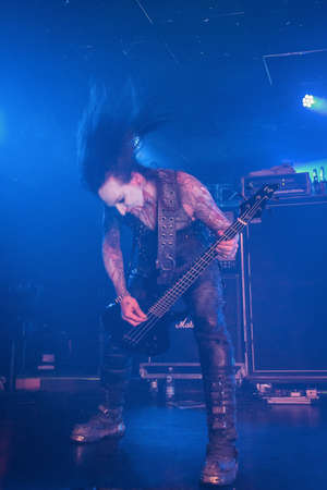 Brescia, Italy. 19 October 2017. Austrian extreme Blackened death metal band Belphegor performs at...