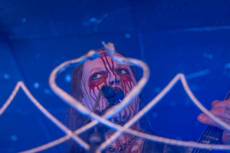 Brescia, Italy. 19 October 2017. Austrian extreme Blackened death metal band Belphegor performs at...