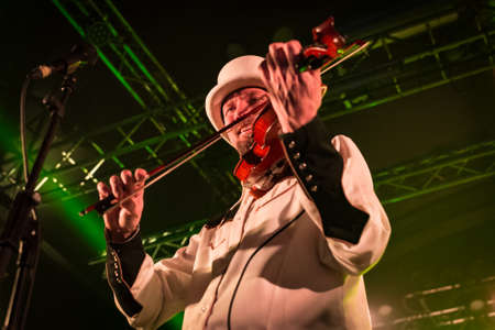 Milan, Italy. 5 March 2018. Finnish folk metal band Korpiklaani performs at Live Club Magazzini...