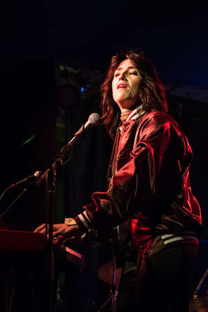 Milan, Italy. 27 March 2018. American singer Joan Wasser, known by her stage name âJoan As Police Womanâ perform at Italian music live club âLa Salumeria della Musicaâ. Brambilla Simone Photography Live Newsのeditorial素材