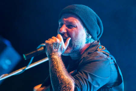 Bergamo, Italy. 5st August 2017. Rock Metal band Eluveitie performs at the Metal for Emergency in Filagosto Festival. Brambilla Simone Photography Live Newsのeditorial素材