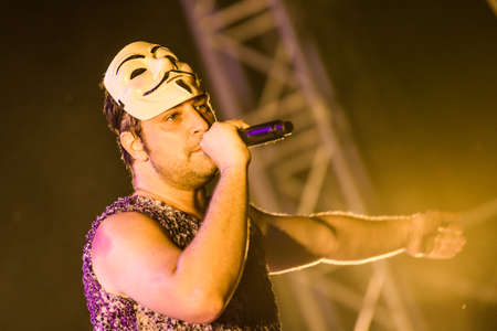 Bergamo, Italy. 5st August 2017. Rock Metal band Nanowar of Steel performs at the Metal for...