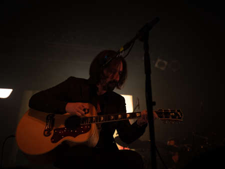 Milan, Italy - October 18, 2019: Italian indie music band MARLENE KUNTZ performs at LIVE MUSIC CLUB for the 302010 MK2 Italian tour. Brambilla Simone Live News photographerのeditorial素材