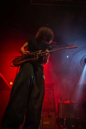 Milan, Italy. 18 February 2020. Italian stoner metal band LE CAPRE A SONAGLI performs at LIVE MUSIC CLUB. Brambilla Simone Photography Live Newsのeditorial素材