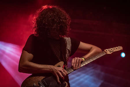 Milan, Italy. 18 February 2020. Italian stoner metal band LE CAPRE A SONAGLI performs at LIVE MUSIC CLUB. Brambilla Simone Photography Live Newsのeditorial素材