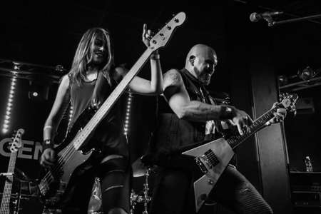 Milan, Italy. 29th September 2017. Rock band Starsick System performs at Legend Club. Brambilla Simone Photography Live Newsのeditorial素材