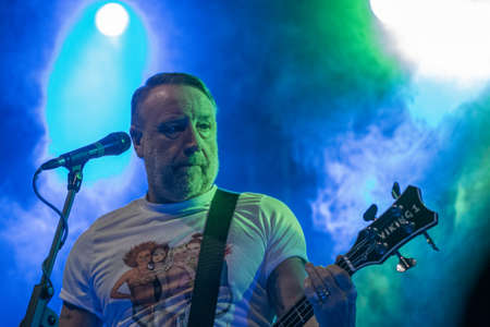 Bergamo, Italy. April 8, 2017. Peter Hook & The Light performance at Druso Live. Brambilla Simone Photography Live Newsのeditorial素材