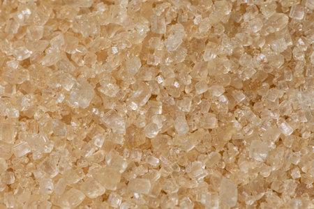detail of brown sugar grains, close up shot of food