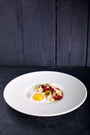 Beef tartarの写真素材