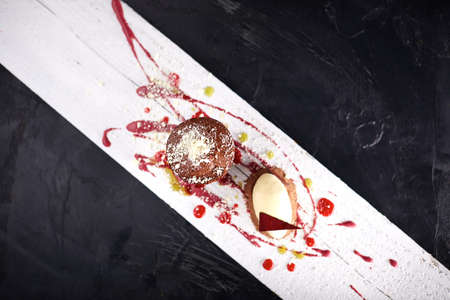 chocolate fondantの写真素材