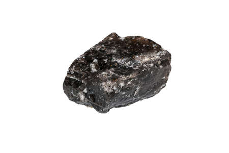Black obsidian with white dots from Indonesiaの写真素材