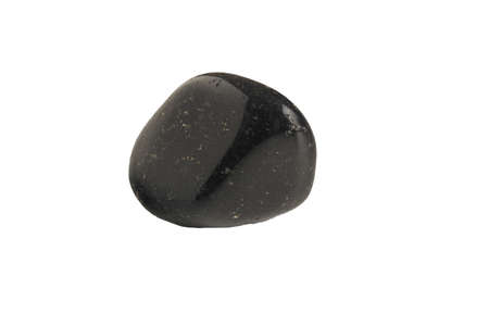 Black onyx from Brazil isolatedの写真素材