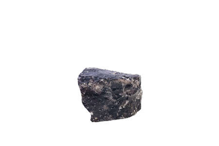 Obsidian from Indonesia isolated on whiteの写真素材