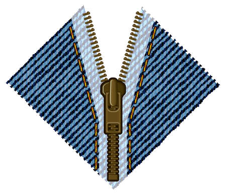 zipper jeansのイラスト素材