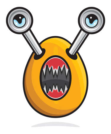 Ugly monster mascotのイラスト素材