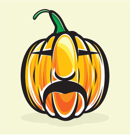 Holiday pumpkin jack lanternのイラスト素材